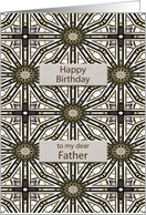 Father Birthday Abstract Mandala Design card