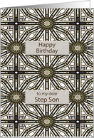 Step Son Birthday Abstract Mandala Design card