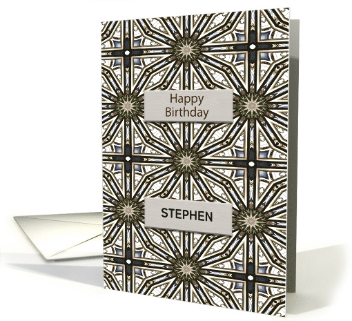 Add a Name Birthday Abstract Mandala Design card (1689594)