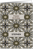 Add a Name Birthday Abstract Mandala Design card