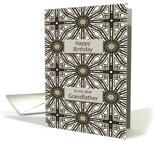 Grandfather Birthday Abstract Mandala Design card (1689672)
