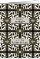 Father in Law Birthday Abstract Mandala Design card