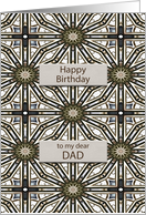 Dad Birthday Abstract Mandala Design card
