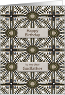 Godfather Birthday Abstract Mandala Design card