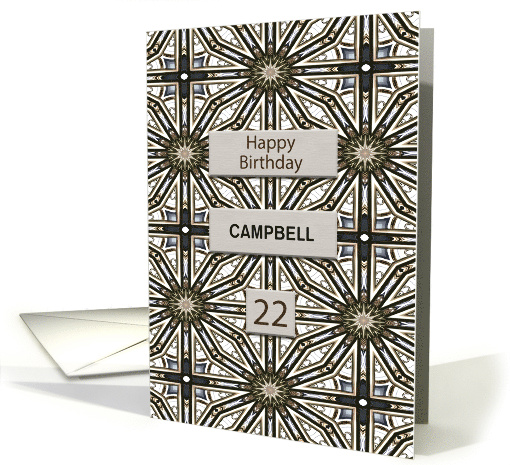 22nd Birthday Add a Name Abstract Mandala Design card (1690214)