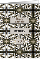 72nd Birthday Add a Name Abstract Mandala Design card