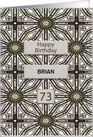 73rd Birthday Add a Name Abstract Mandala Design card