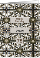 78th Birthday Add a Name Abstract Mandala Design card