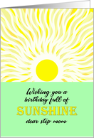 Step Mom Birthday Bright Sunshine card