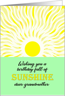 Grandmother Birthday Bright Sunshine card