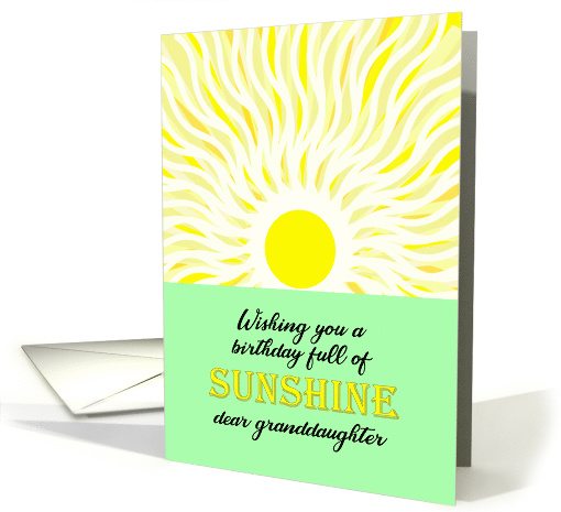 Granddaughter Birthday Bright Sunshine card (1694340)