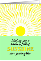 Godddaughter Birthday Bright Sunshine card