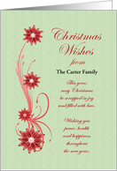 Add A Name From Christmas Wishes Scrolling Flowers card