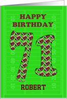 Add A Name 71st Birthday Footballs card