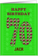 Add A Name 70th Birthday Footballs card