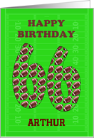 Add A Name 66th Birthday Footballs card