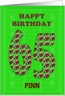 Add A Name 65th Birthday Footballs card