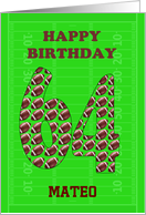 Add A Name 64th Birthday Footballs card