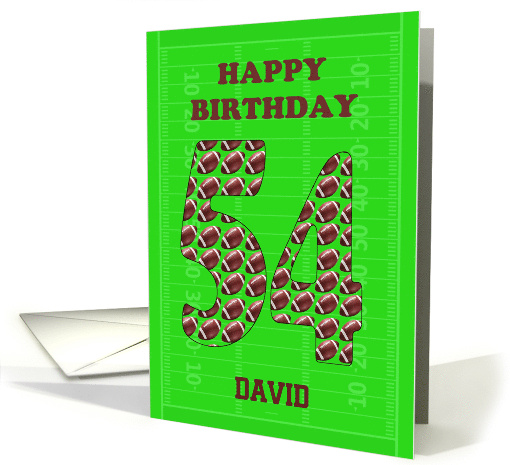 Add A Name 54th Birthday Footballs card (1696664)