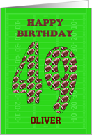 Add A Name 49th Birthday Footballs card