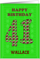 Add A Name 41st Birthday Footballs card