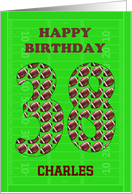 Add A Name 38th Birthday Footballs card