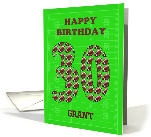 Add A Name 30th Birthday Footballs card (1698102)