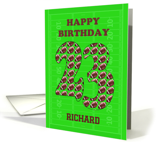 Add A Name 23rd Birthday Footballs card (1698116)