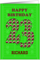 Add A Name 23rd Birthday Footballs card