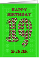 Add A Name 19th Birthday Footballs card