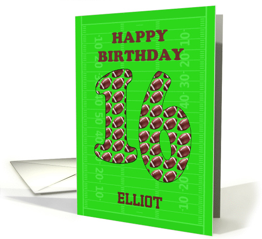 Add A Name 16th Birthday Footballs card (1698132)