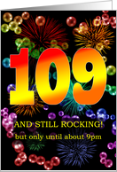 109th Birthday Still Rocking card