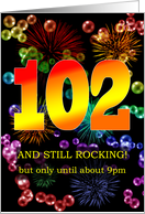 102nd Birthday Still Rocking card