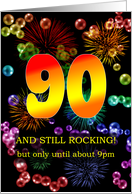 90th Birthday Still Rocking card