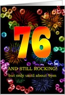 76th Birthday Still Rocking card