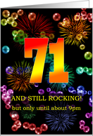 71st Birthday Still Rocking card