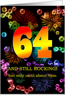 64th Birthday Still Rocking card