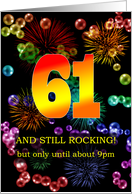 61st Birthday Still Rocking card