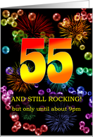 55th Birthday Still Rocking card