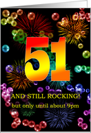 51st Birthday Still Rocking card