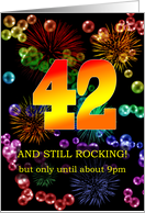 42nd Birthday Still Rocking card