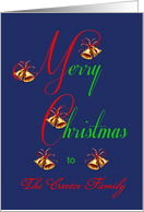 Add a Name To Christmas Bells card
