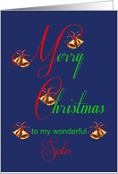 Sister Christmas Bells card