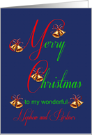 Nephew and his Partner Christmas Bells card