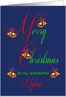 Nephew Christmas Bells card