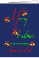Mom and Dad Christmas Bells card