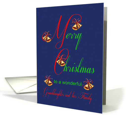 Granddaughter and her Family Christmas Bells card (1703036)