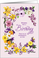 Birthday Flower Frame card