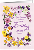 Great Grandmother Birthday Flower Frame Assorted Garden Blooms card