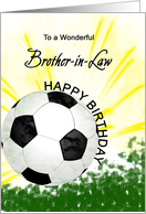 Brother in Law Birthday Soccer Ball card